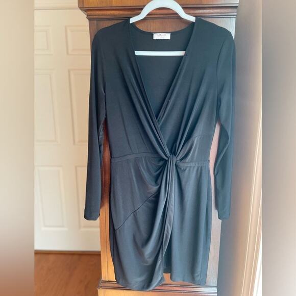 Aritzia Dresses & Skirts - Aritzia Babaton Faux Wrap Long-Sleeve Mini Dress